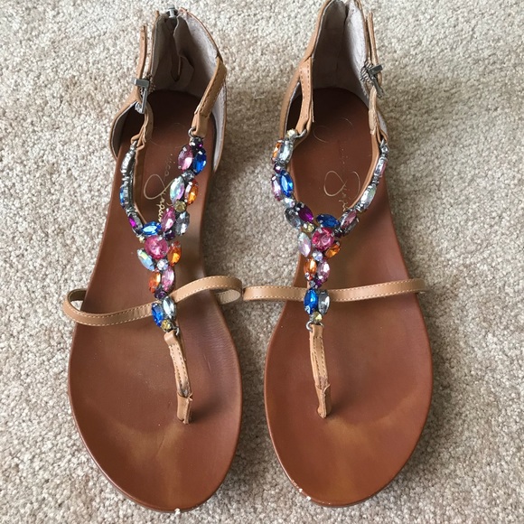 Jessica Simpson jeweled sandals - Picture 2 of 6